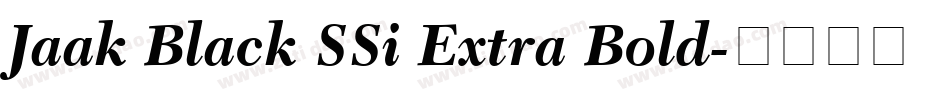 Jaak Black SSi Extra Bold字体转换